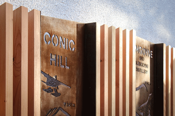 West Highland Way display boards featuring Conic Hill