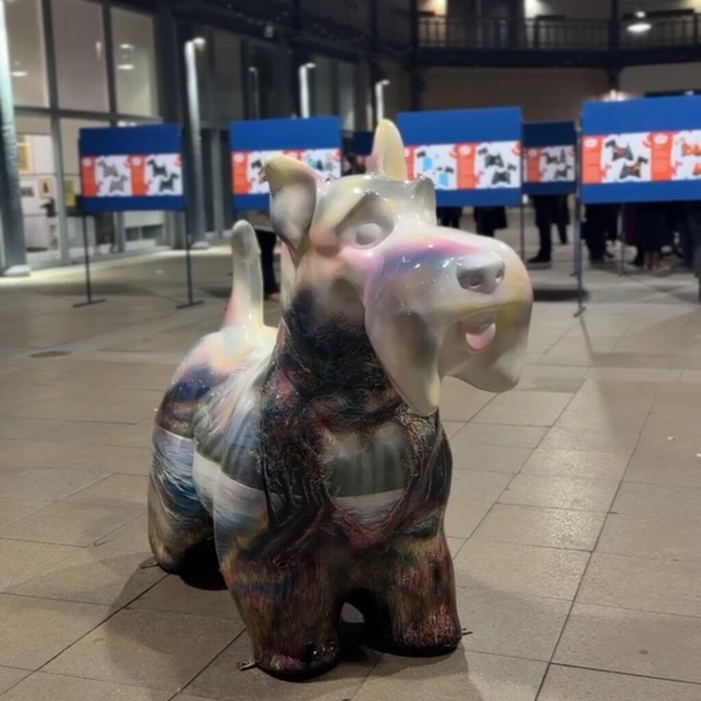 giant scotties in the city dog design