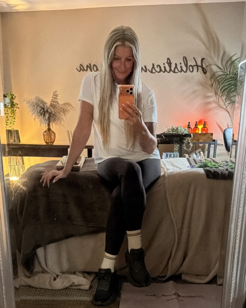 Shona Hart in her massage business