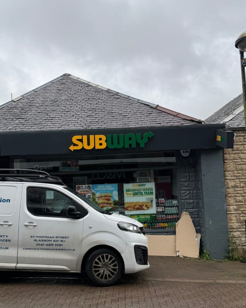 Subway Milngavie renovations 